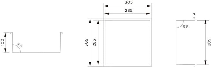 ALONI Wandnische Edelstahl Kupfer gebürstet rostfrei 30,5x30,5x10 cm - Einbau-Duschnische Badezimmer