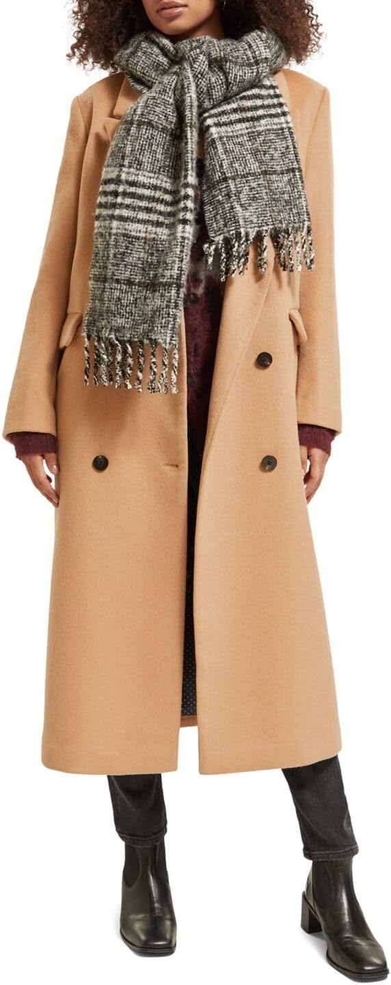 Scotch & Soda Damen Double Breasted Woolen Coat Wollmantel L Dune 1564, L Dune 1564
