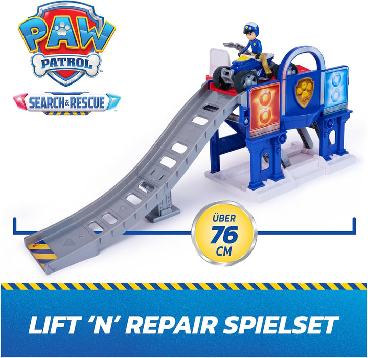 PAW PATROL - Search &amp; Rescue: Lift &amp; Repair-Spielset mit Ryder Figur und Fahrzeug, über 75 cm lang,