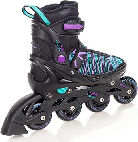 RAVEN 2in1 Schlittschuhe Inline Skates Inliner für Kinder Erwachsene Mädchen Damen verstellbar