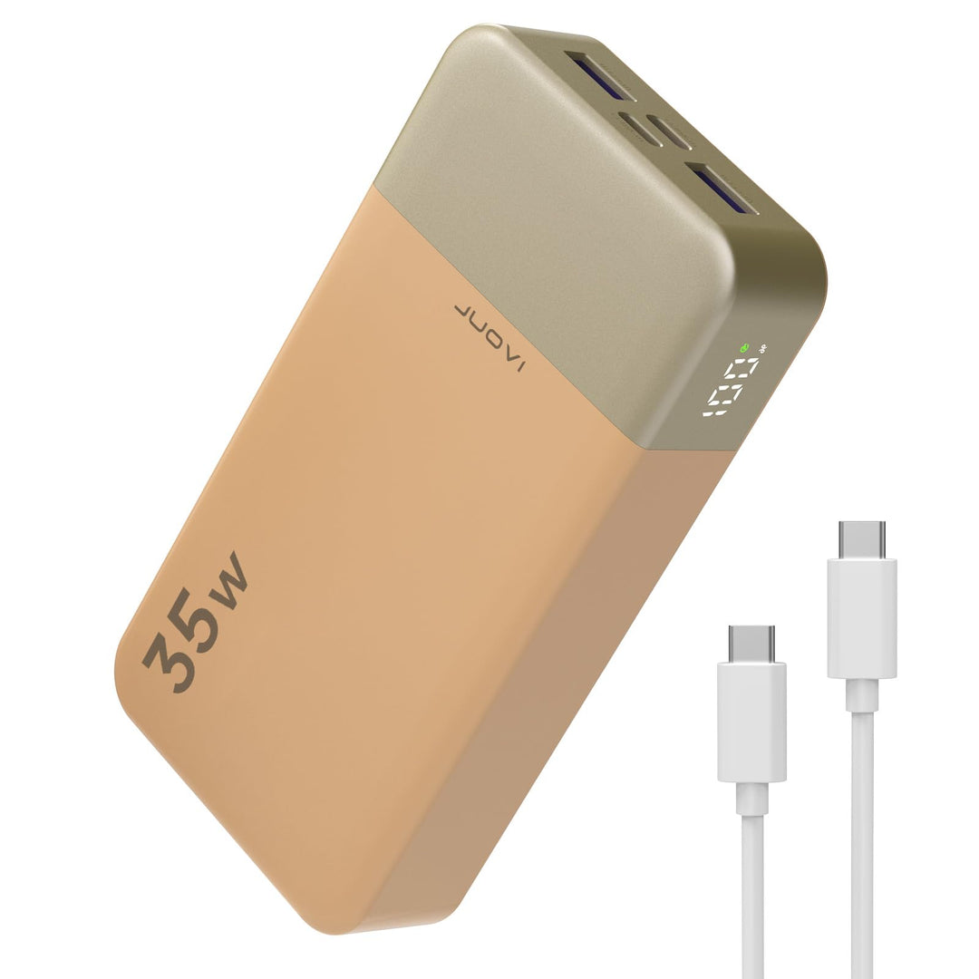 JUOVI 20000mAh Powerbank Tragbares Ladegerät, 35W Schnellladefunktion Externe Handyakkus PD 3.0 QC 4