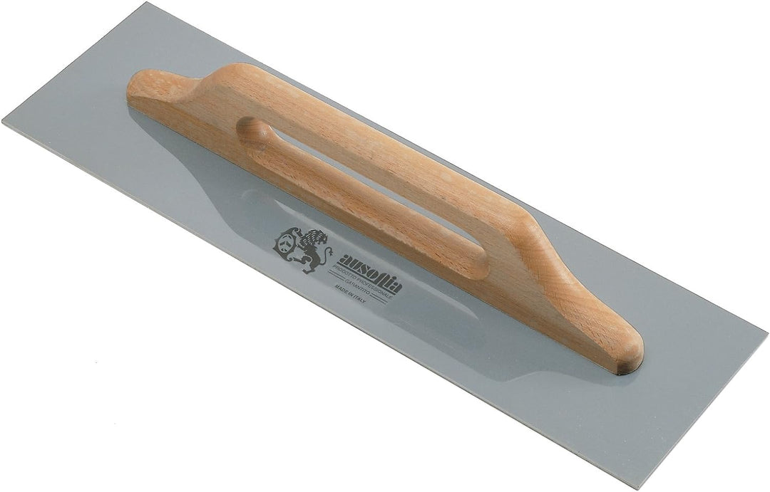 AUSONIA - 42084 GLÄTTEKELLE FÜR STUCK AUS EDELSTAHL 48 X 14, MIT NIETEN AM HOLZGRIFF BEFESTIGT