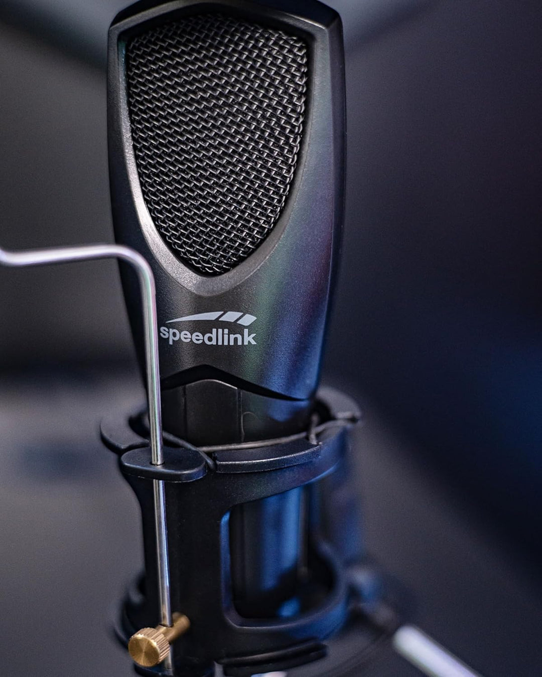 Speedlink AUDIS Desktop Streaming Mikrofon USB für PC - Standmikrofon Gaming Mikrofon mit USB Anschl