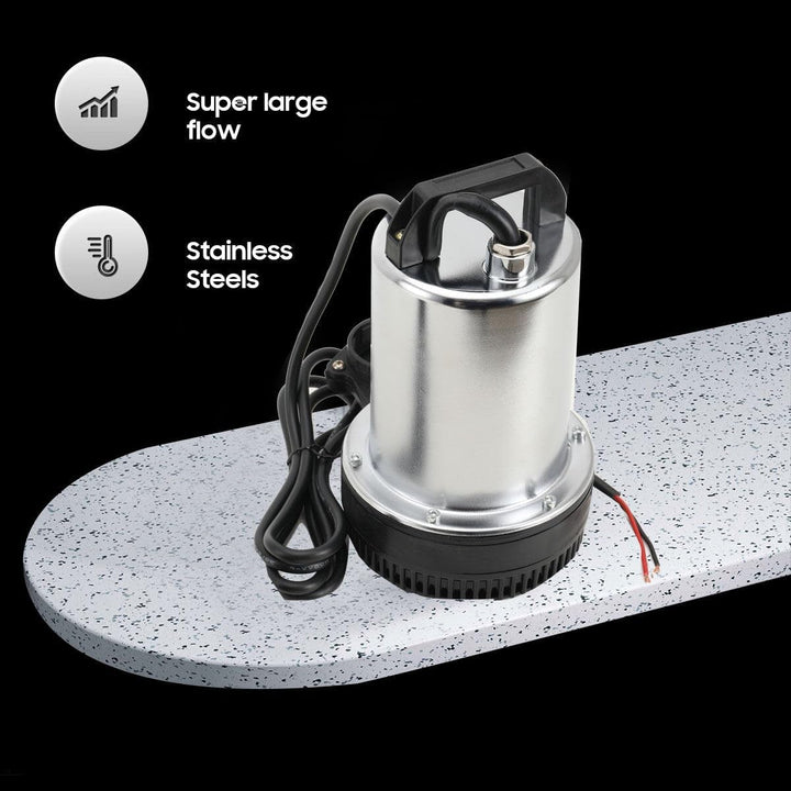 Tauchpumpe 12V Schmutzwasserpumpe Entwässerungspumpe 160W 6000L/h Förderpumpe Schmutzwasserpumpe Bru