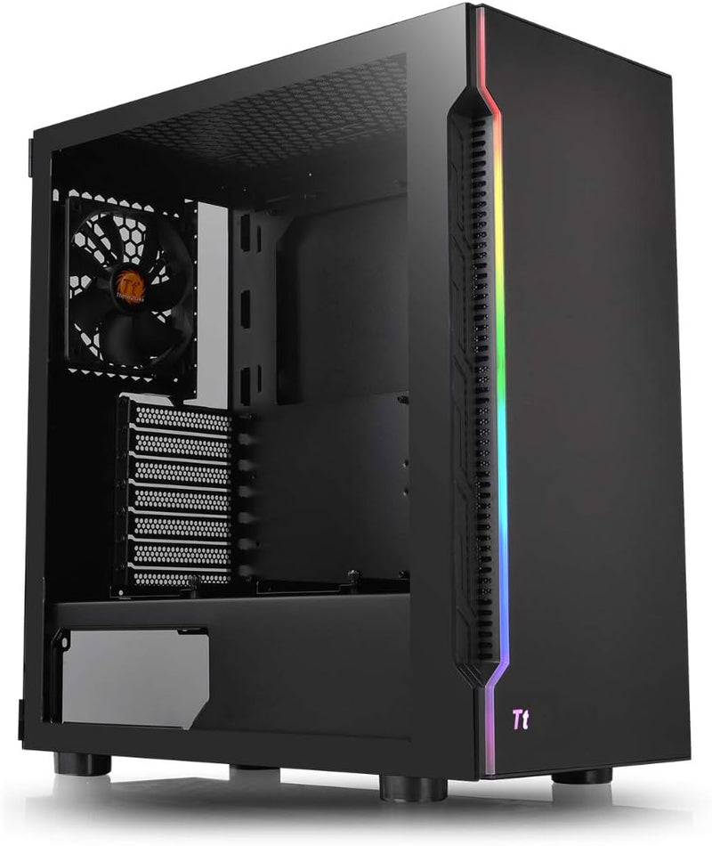 Thermaltake H200 TG RGB ATX PC-Gehäuse | 1 vorinstallierter 120mm Lüfter | Tempered Glass | Schwarz