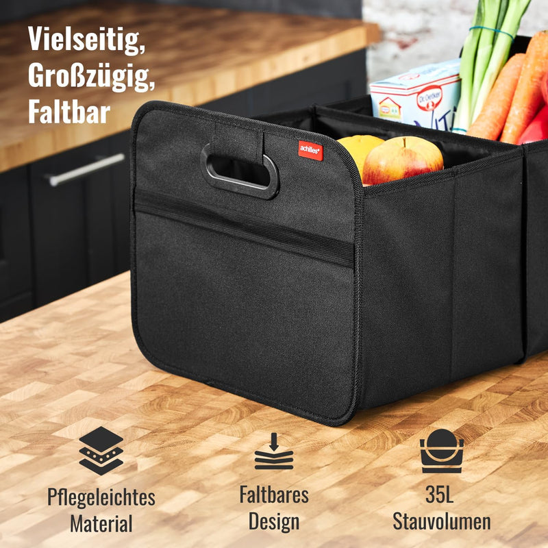 achilles Auto-Faltbox XL - Kofferraumtasche mit grossem Stauraum - grosse Einkaufstasche - Aufbewahr