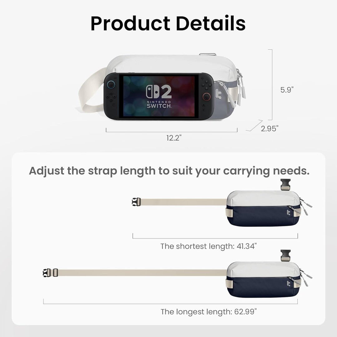 tomtoc Premium T21 Sling Bag Herren 3L EDC Umhängetasche, leichte robuste Schultertasche für iPad mi