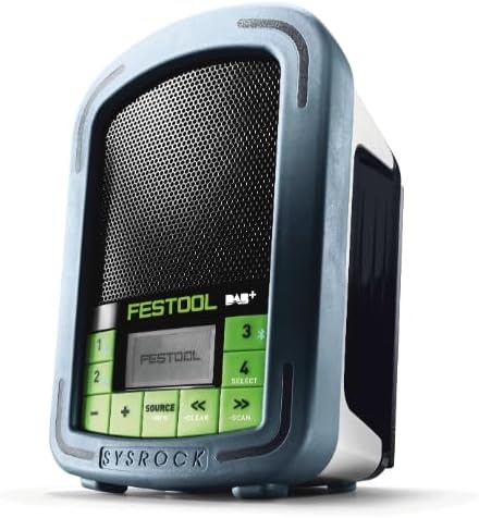Festool Digitalradio BR 10 DAB+ SYSROCK (mit Netzadapter 230 V, AUX-IN Kabel, Tasche)