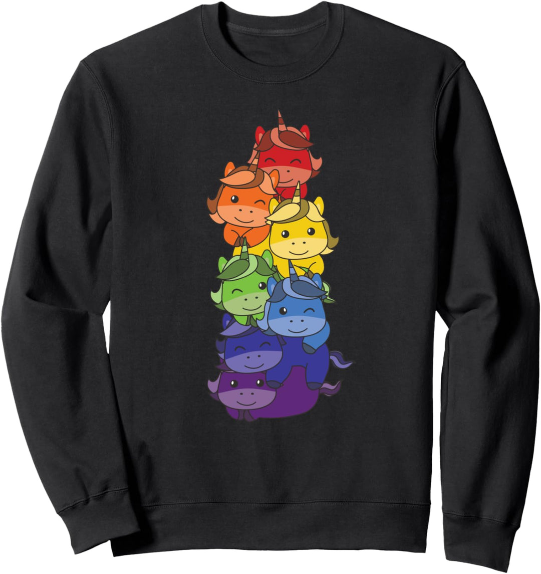 Regenbogen Flagge Pride Monat LGBTQ Regenbogen Einhorn Sweatshirt