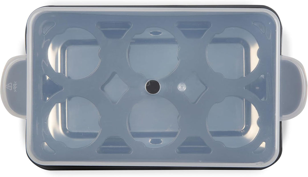 DOMO DO9283EK Eierkocher für zu 6 Eier - 'Wood You' Serie - 400W - Mattgrau Grey, Grey