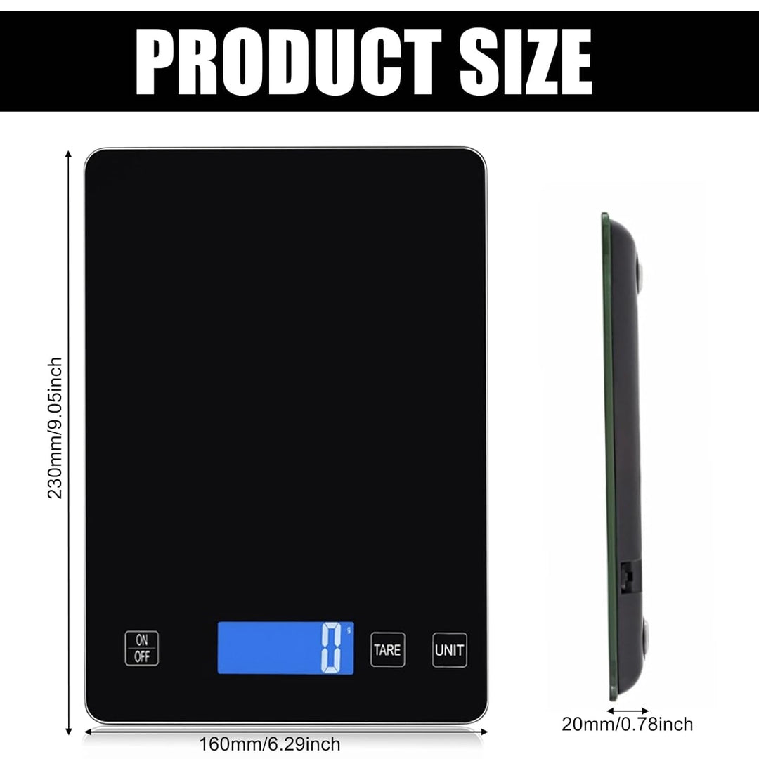 Küchenwaage Digital, 15kg/1g Waage Küchenwaage, USB Wiederaufladbare Digital Küchenwage mit Led Disp