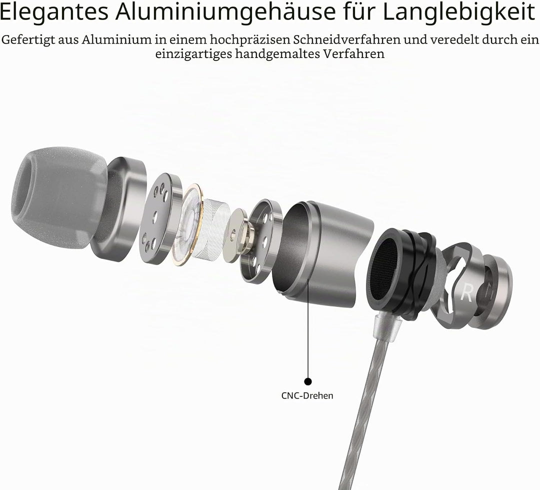 SoundMAGIC E11C Kabelgebundene Kopfhörer mit Mikrofon, HiFi-Stereo-Ohrhörer, geräuschisolierende In-