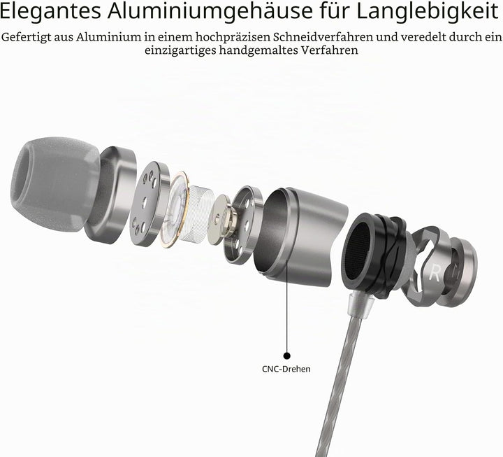 SoundMAGIC E11C Kabelgebundene Kopfhörer mit Mikrofon, HiFi-Stereo-Ohrhörer, geräuschisolierende In-
