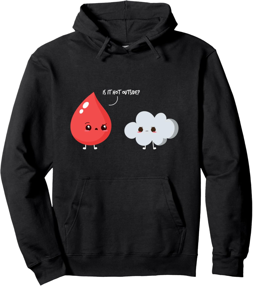 Regen Tropfen Wolke Hitze Warm Sommer Draussen Geschenk Pullover Hoodie