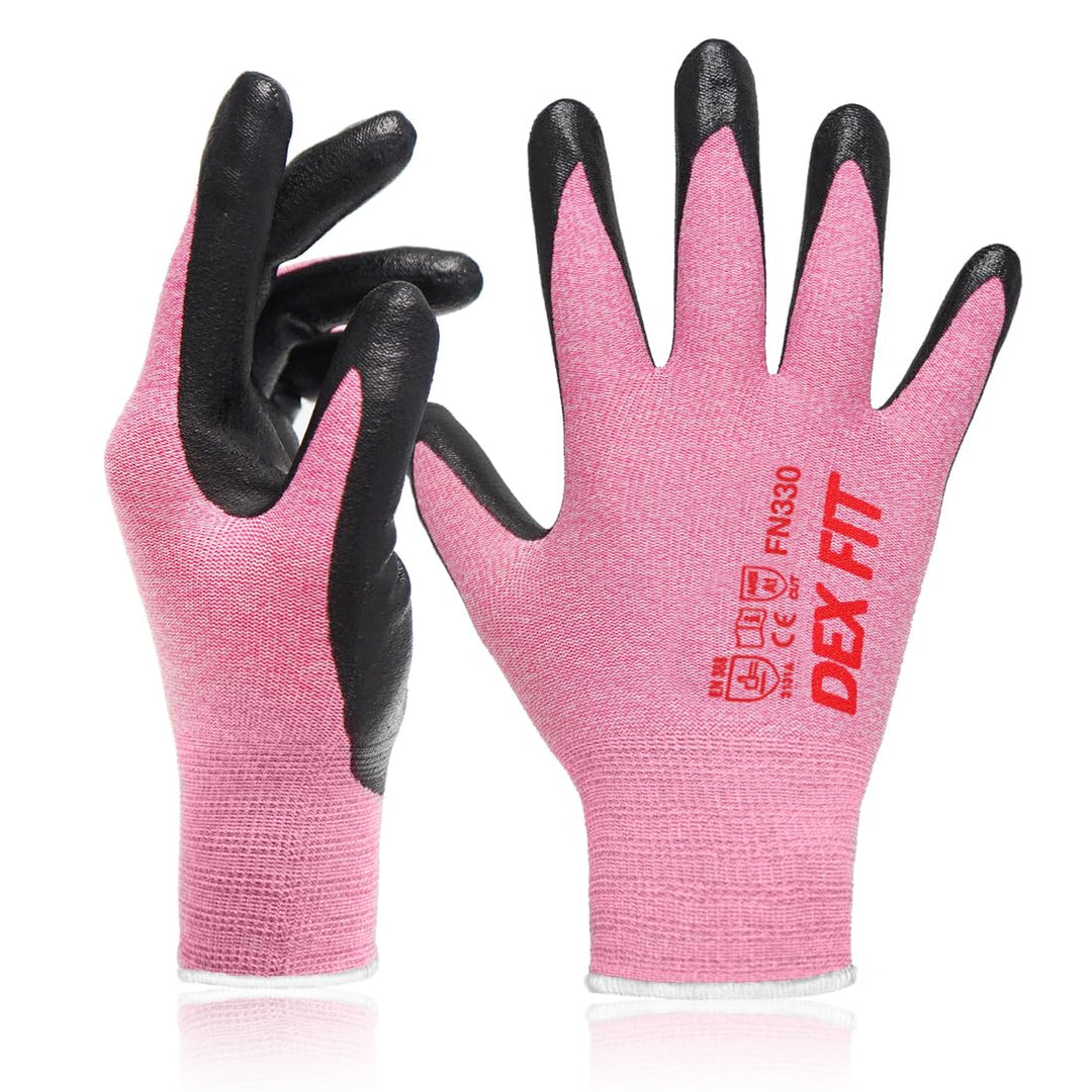 DEX FIT Arbeitshandschuhe FN330-3 Paare, 3D-Comfort Fit, rutschfester Handgriff, mit Schaumnitril be