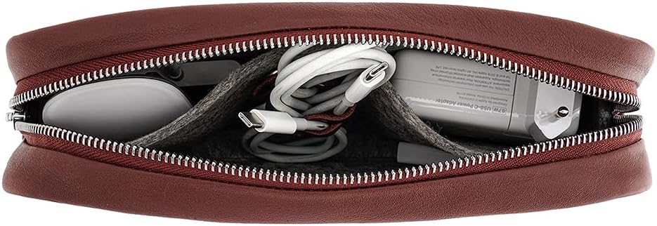 Pack & Smooch Kabeltasche Zubehörtasche Tech Case Longford Pflanzlich Gegerbtes Leder - Handmade in