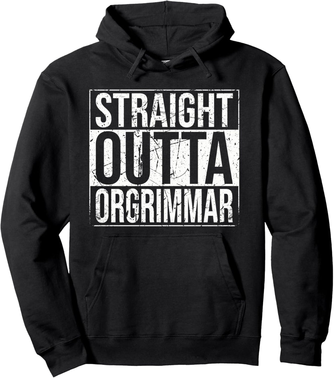 Straight Outta Orgrimmar WoW Horde Gamer Geschenk Vintage Pullover Hoodie