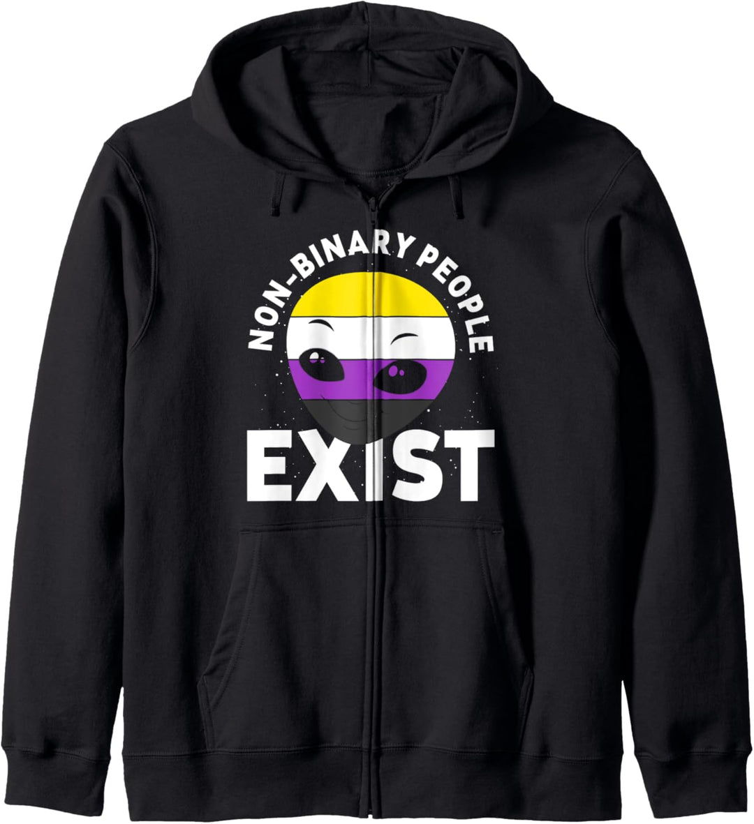 Queer UFO Ausserirdischer Alien LGBTQ Genderfluid Nicht Binär Kapuzenjacke