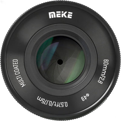 Meike 60mm f2.8 Grosse Blende APS-C Rahmen Manueller Fokus Festbrennweite Kompatibel mit Olympus EM1