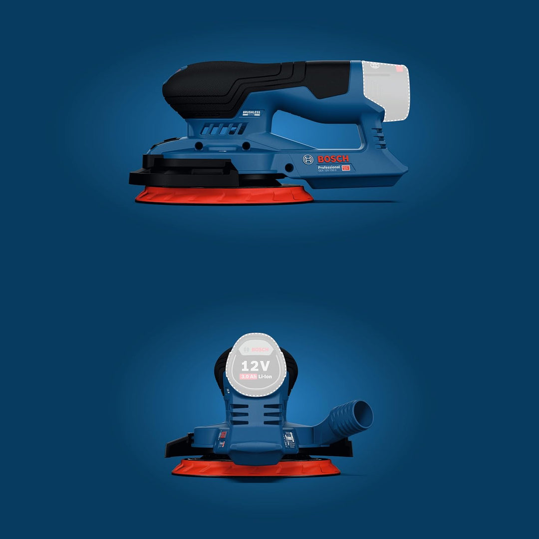 Bosch Professional 12V Akku-Exzenterschleifer GEX 12V-150-3 (inkl. Schleifteller, Schleifblatt, Schu