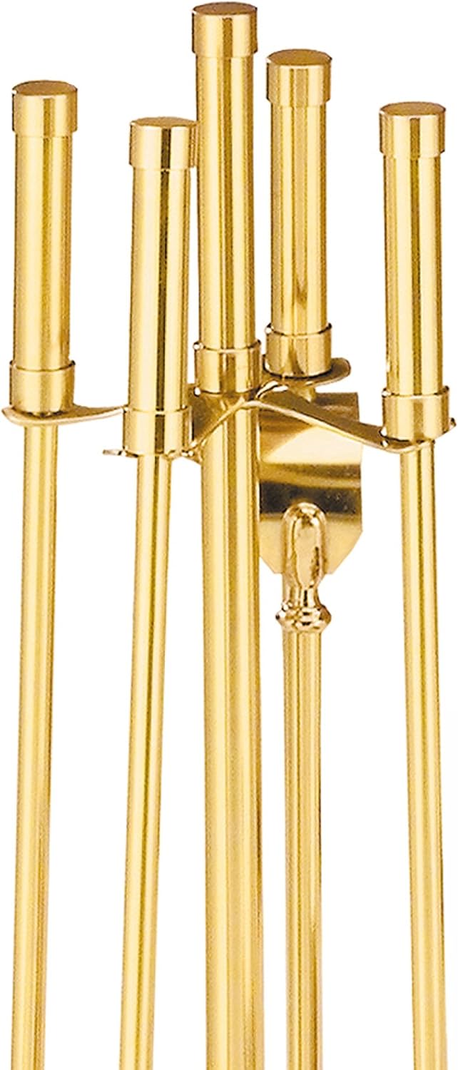Kaminbesteck Kamingarnitur Kaminzubehör aus Messing, Höhe - 70cm