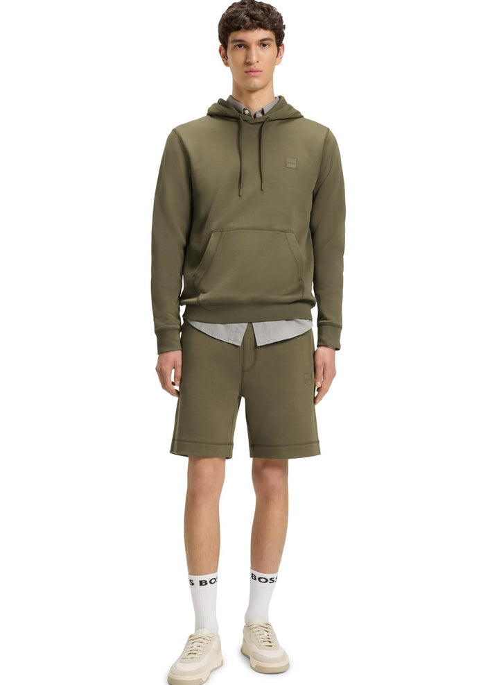 BOSS Herren Wetalk Regular-Fit Hoodie aus Baumwoll-Terry mit Logo-Aufnäher XS 342open Green, XS 342o