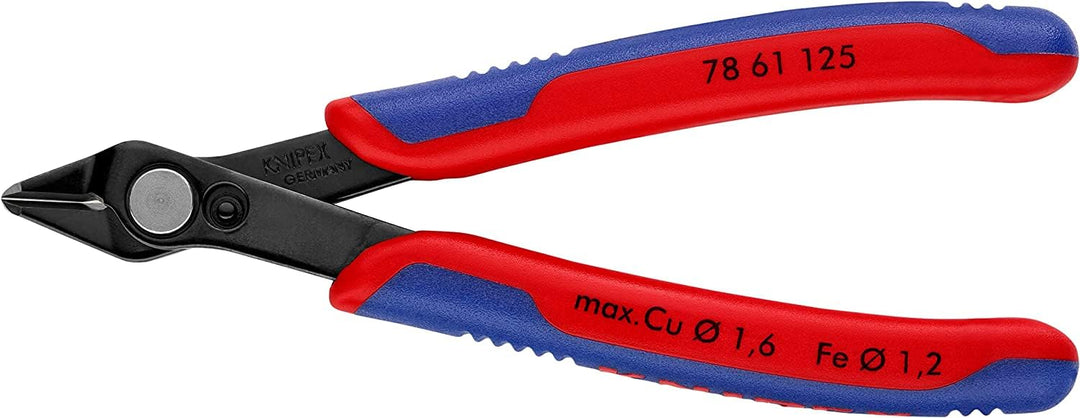 KNIPEX Electronic Super Knips brüniert, mit Mehrkomponenten-Hüllen 125 mm (SB-Karte/Blister) 78 61 1