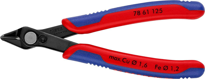 KNIPEX Electronic Super Knips brüniert, mit Mehrkomponenten-Hüllen 125 mm (SB-Karte/Blister) 78 61 1