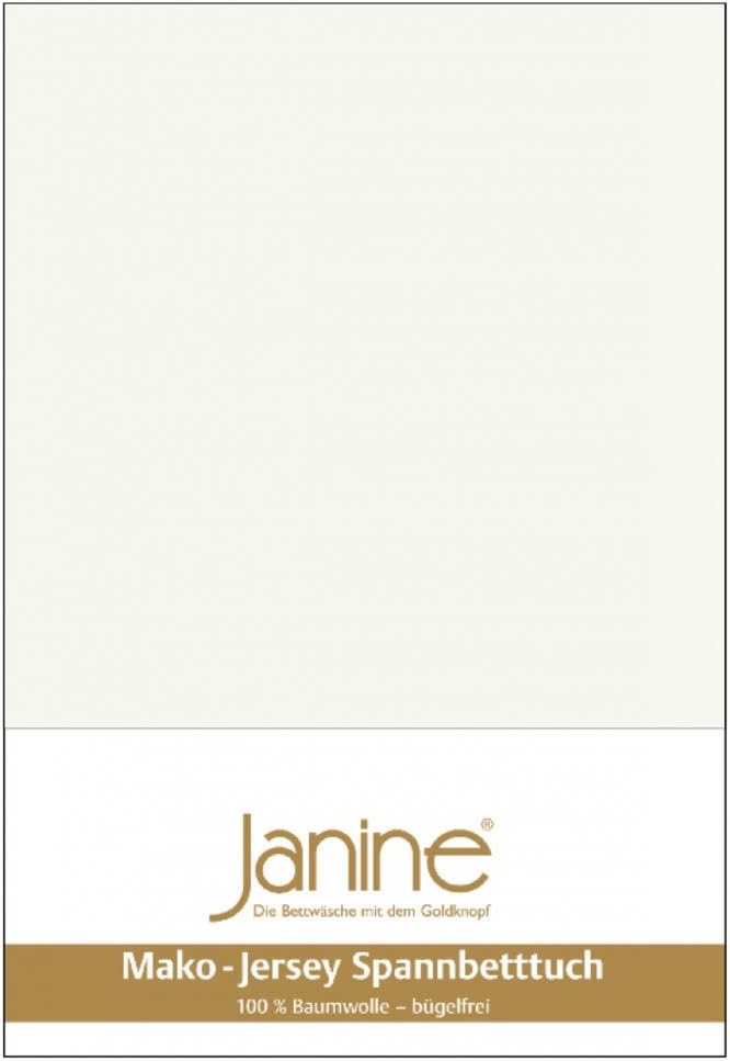 Janine Spannbetttuch 5007 Mako Jersey 180/200 bis 200/200 cm Ecru Fb. 09 180/200 cm - 200/200 cm Ecr