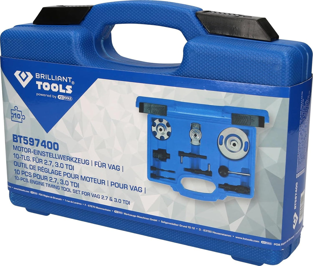 BRILLIANT TOOLS BT597400 Motor-Einstellwerkzeug-Satz für VAG 2.7, 3.0 TDI [Powered by KS TOOLS]