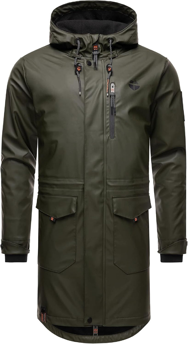 STONE HARBOUR Warmer Regenponcho gefütterter Regenmantel wasserdicht mit innenliegendem Tragegurt un
