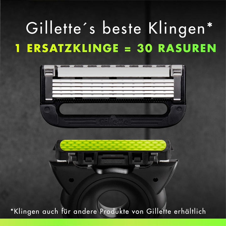 Gillette Labs, Rasierer mit Reinigungs-Element Champion Gold Edition, 1 Handstück, 1, 1 Wandhalterun