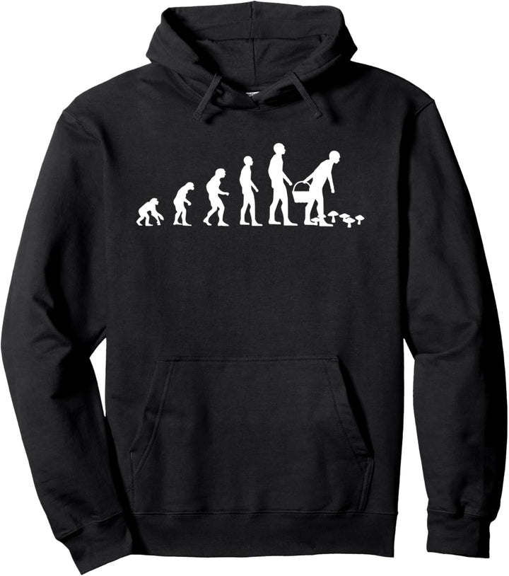 Pilzsammler Spruch Pilze Sammeln Evolution Geschenk Pullover Hoodie