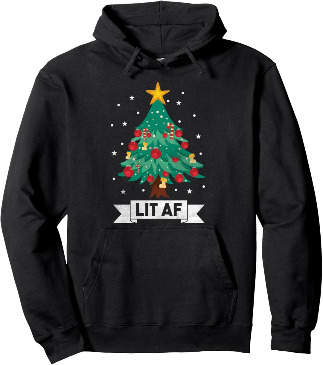 Beleuchtete AF Weihnachten Pullover Hoodie