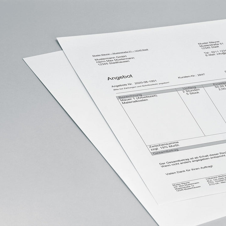 SIGEL TP411 Einzelblatt Thermopapier DIN A4, 76 g, 250 Blatt, Premium - 12 Jahre archivierbar, für a
