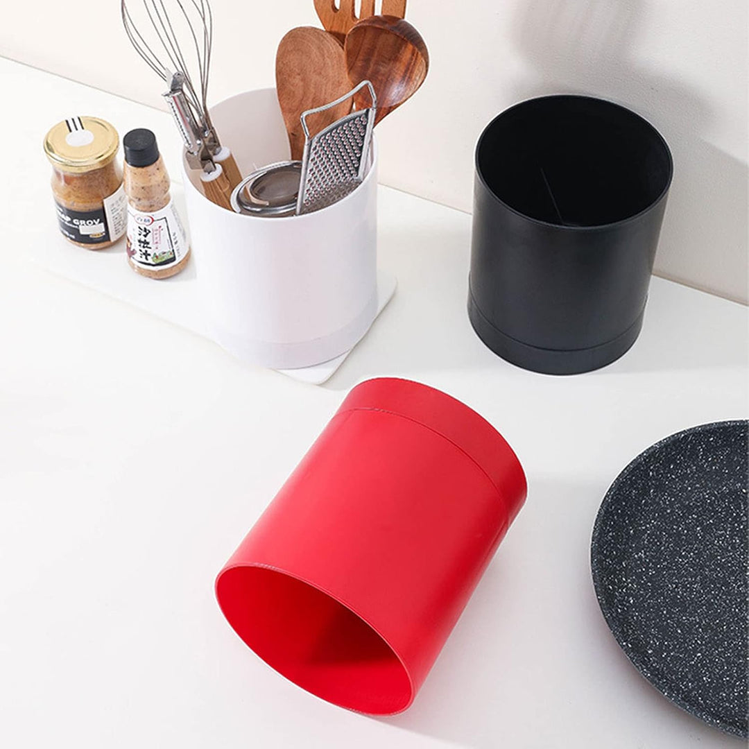Küchenutensilienhalter 360 Gard Drehbarer Runde Küchenutensilien Organizer Besteckkorb mit Untere Te