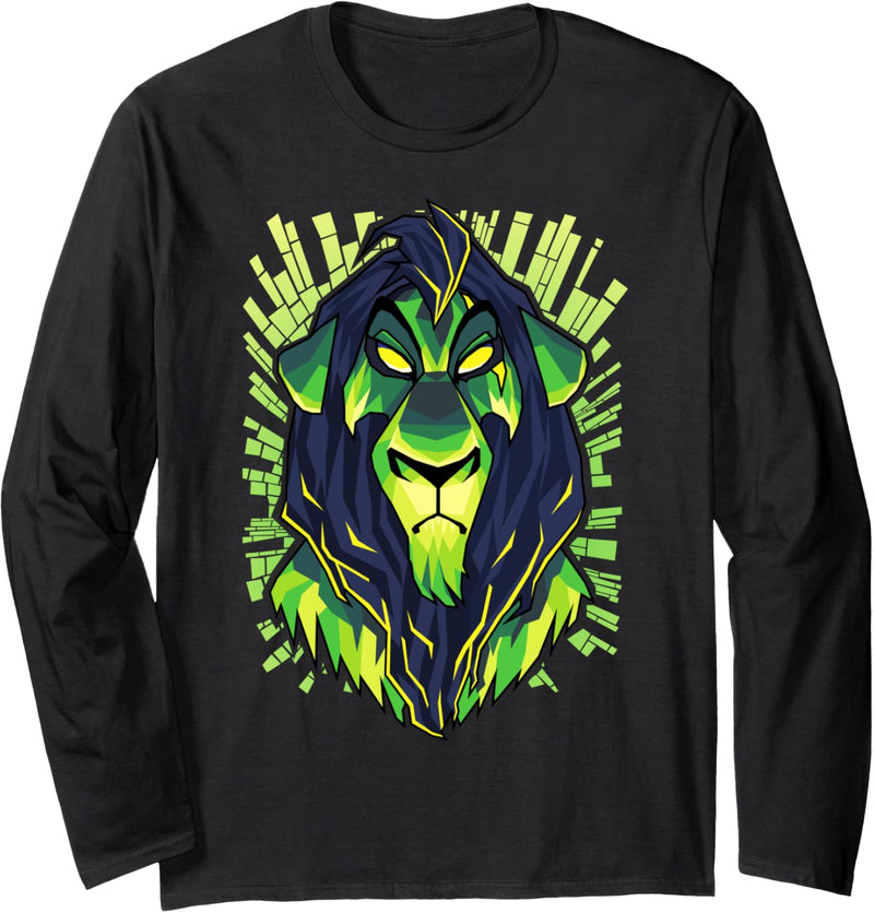 Disney The Lion King Scar Green Hue Portrait Langarmshirt