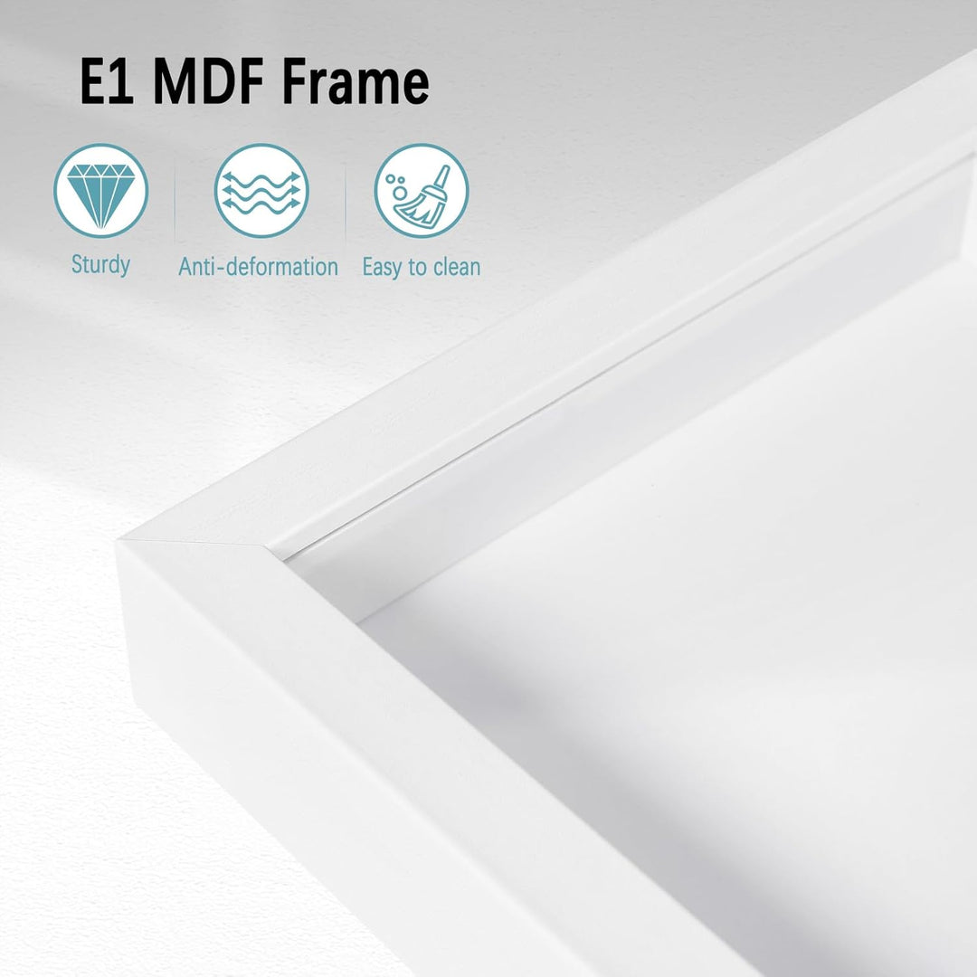 EUGAD 3D Bilderrahmen zum Befüllen, Objektrahmen 30x30 cm, tiefer Rahmen für Objekte bis 3 cm, Holzr