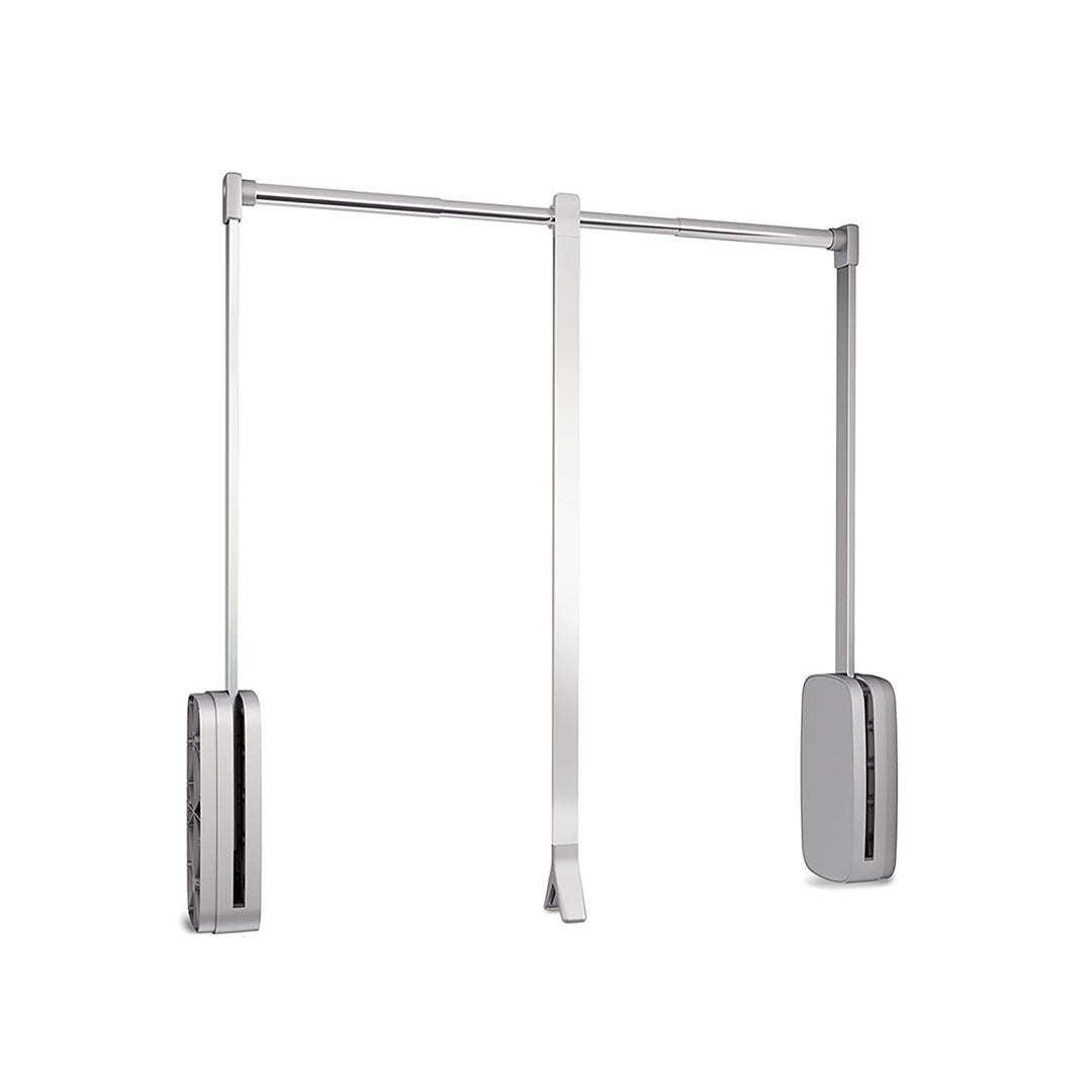 EMUCA Kleiderlift für Schrankbreite, kleiderschranklift, 600-830mm breite regulierbar, Verchromt, Me