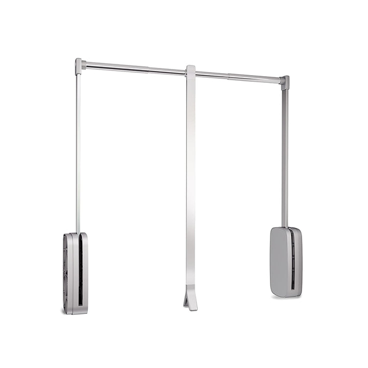 EMUCA Kleiderlift für Schrankbreite, kleiderschranklift, 600-830mm breite regulierbar, Verchromt, Me