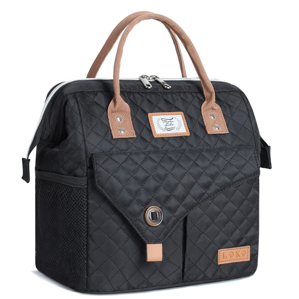 Lekesky Kühltasche Damen Lunchtasche Isolierte für Frauen Auslaufsichere Weit Geöffnete Lunchbox, 11