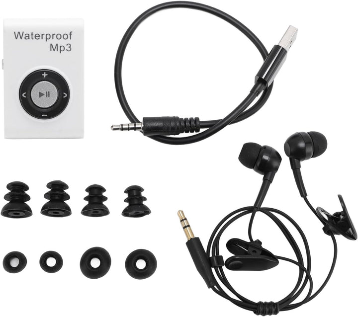 IPX8 wasserdichte MP3 -Player, Musikplayer mit Rückenclip, Eingebaut in 8 GB Speicher, Unterwasser -