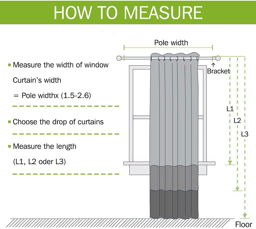NICETOWN Farbverlauf Gardinen Kinderzimmer Ösenvorhang 2er Set H 160 x B 132 cm Regenbogen Vorhang m