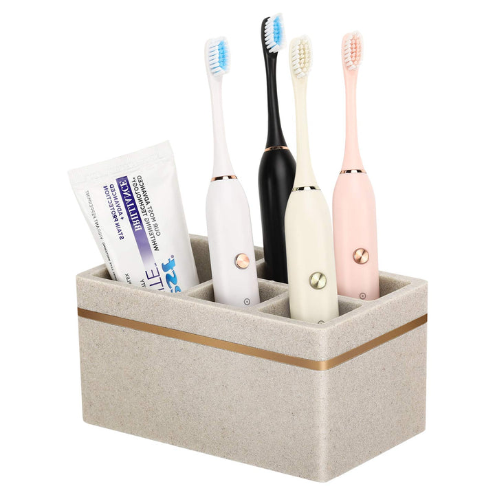 Shinowa Zahnbürstenhalter, 5 Fächer Elektrischer Zahnbürstenhalter mit Abflussloch Zahnbürstenstände