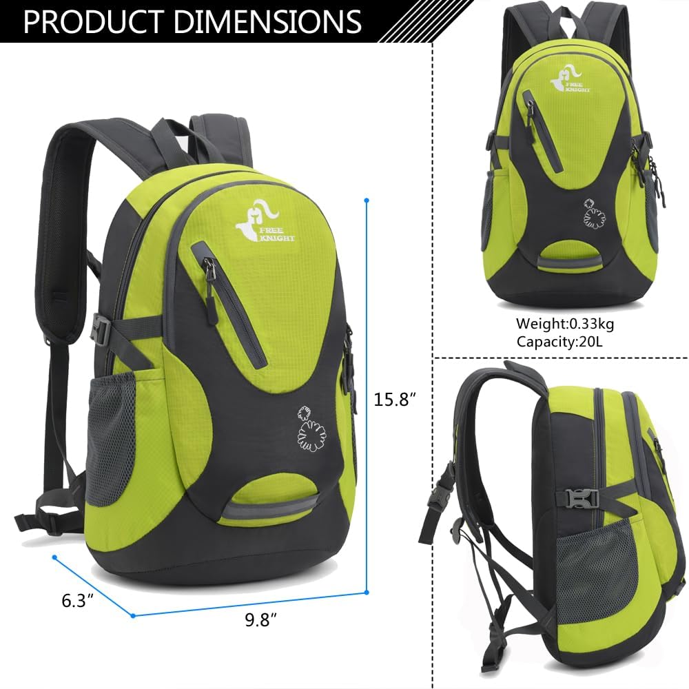 Bseash Kleine Grösse 20L leichte wasserdichte Rucksack, Outdoor Sport Travel Daypack für Radfahren W