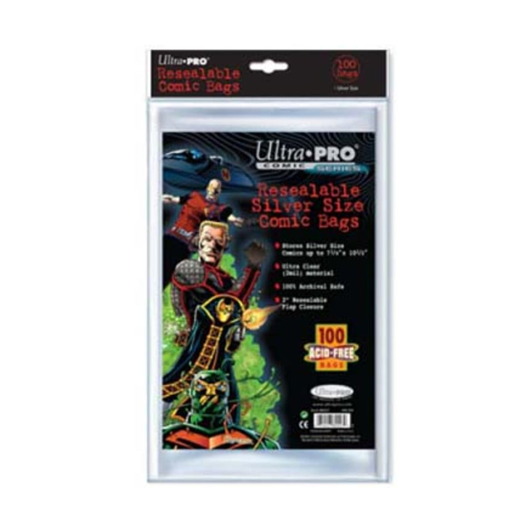 Ultra Pro wiederverschliessbarem Beutel mit Comic silberfarben Grösse (100 säurefreie Beutel)