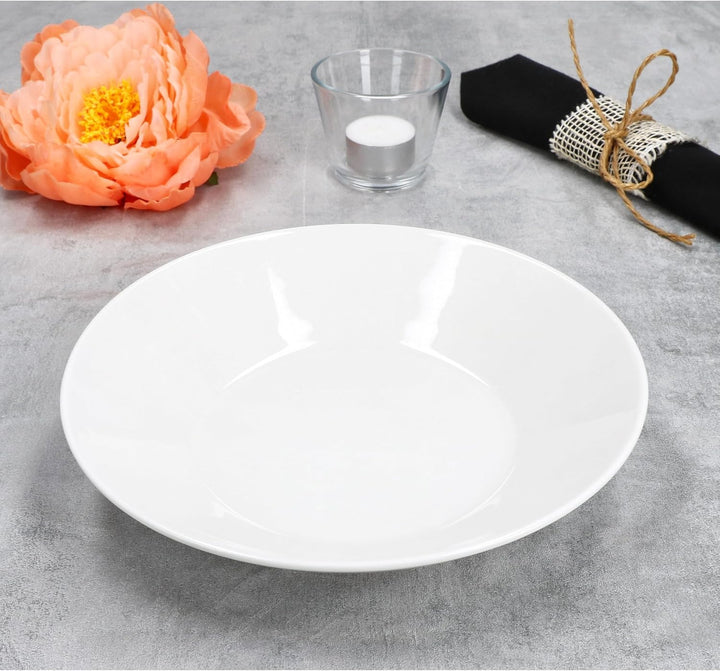 Ritzenhoff & Breker Ontario 6er Set Suppenteller I 400ml I weisse Tiefe Porzellan-Teller für 6 Perso