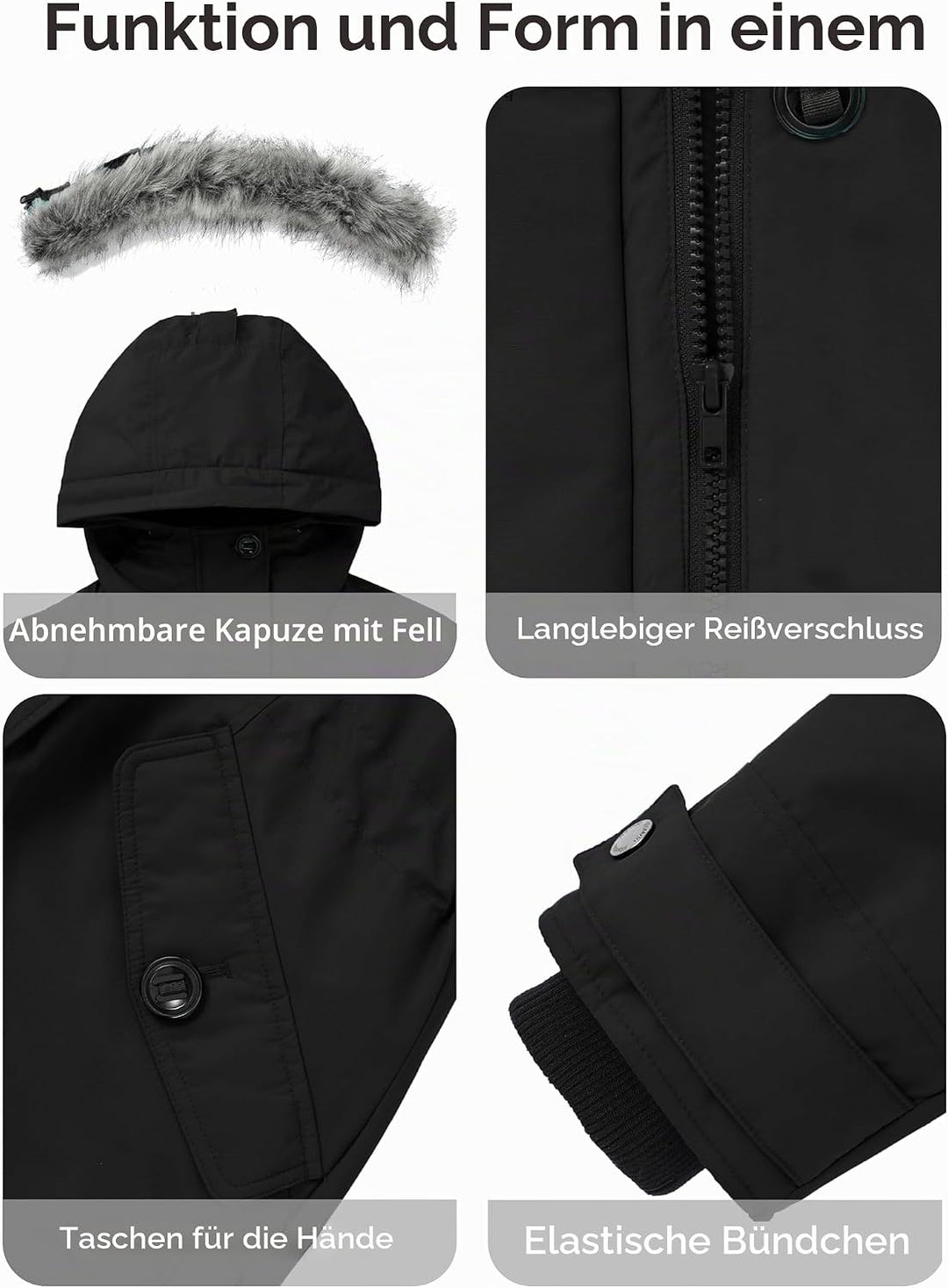 Wantdo Damen Winter Warm Puffer Mantel Wasserabweisend Outdoor Jacke Winddichte Oberbekleidung Mante
