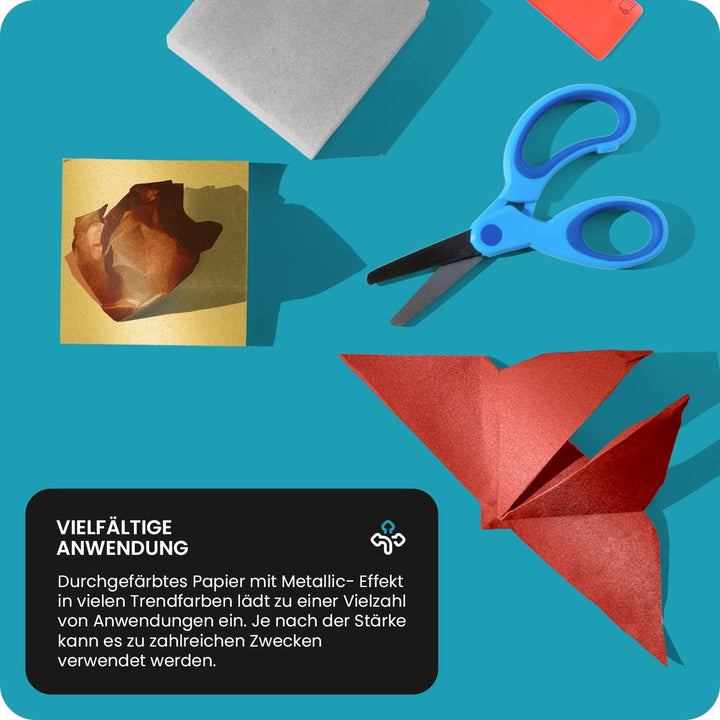 Netuno 100 Blatt Bastelpapier Perlmutt Rot DIN A5 14,8 x 21cm 125g Sirio Pearl Red Fever Feinpapier