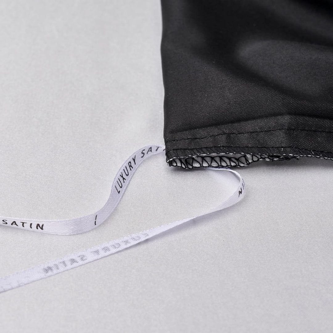 YASMENG Bettwäsche 200x200 Satin Schwarz Weiss Wendebettwäsche Set Elegant Luxus Modern Bettbezug Se